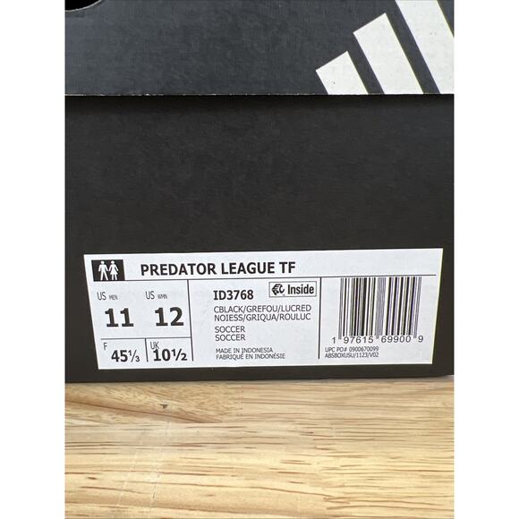 Adidas Predator League TF Core Black Grey Four Lucid Red ID3768 Men\'s Size 11 main image 7
